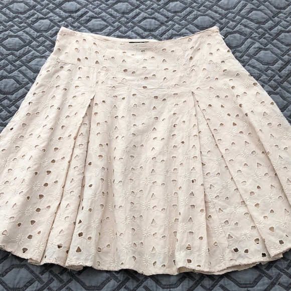 The Limited Dresses & Skirts - The limited  Beige eyelet skirt Sz 4